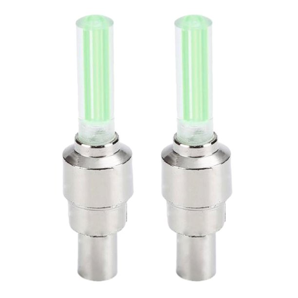Luz para , luz intermitente para , de carretera, motor, rueda, neumático, válvula, tapa, verde shamjiam Tapa de boquilla de válvula de bicicleta