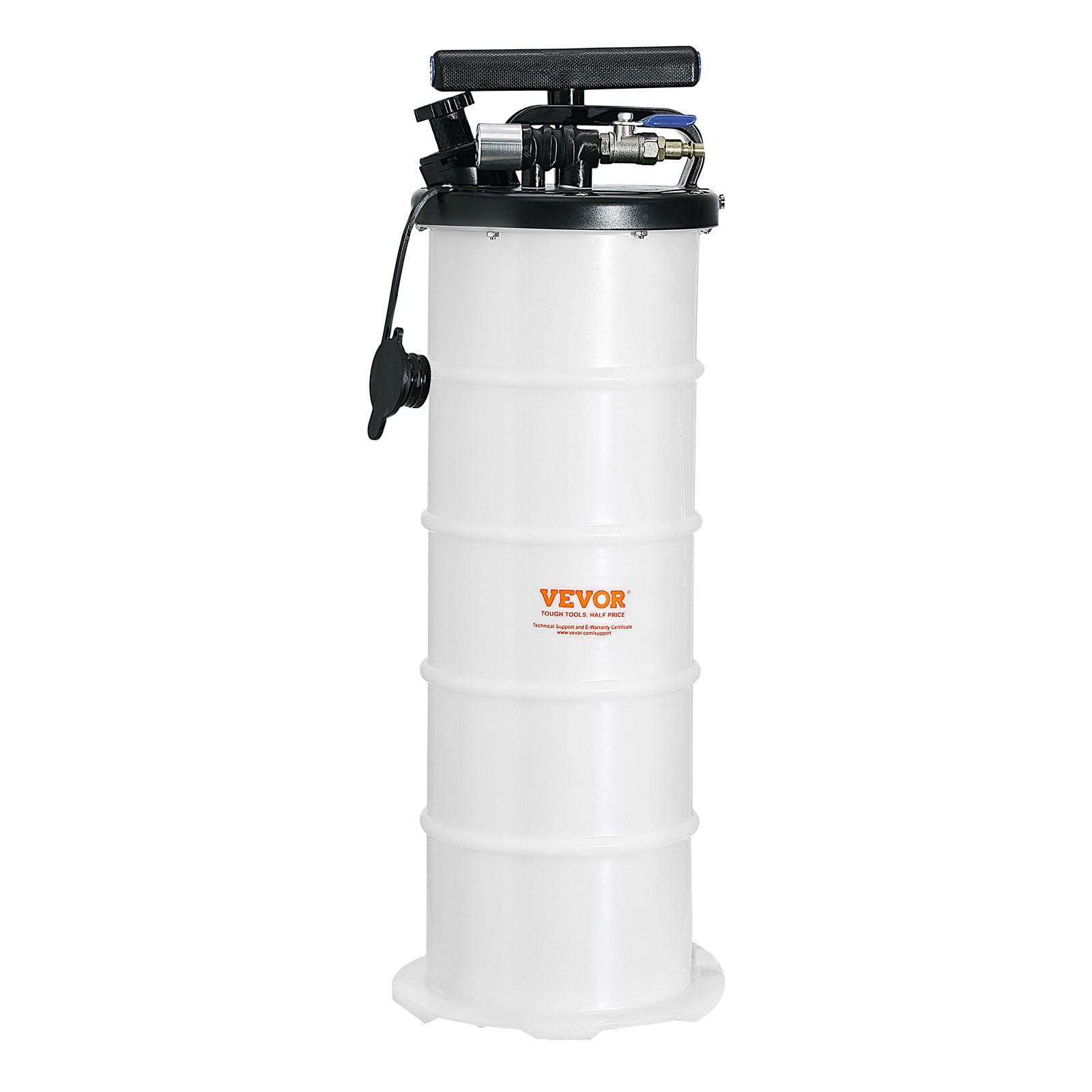 6.5L Oil Extractor Pump - Manual/Pneumatic Fluid Evacuation Tool with Suction Hose for Automotive, Marine, Motorcycle Oil Change