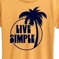 thumbnail image 3 of Instant Message - Live Simple - Women's Short Sleeve Graphic T-Shirt, 3 of 7