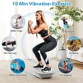 thumbnail image 4 of Choco Moon Vibration Plate Exercise Machine for Lymphatic Drainage and Weight Loss with 10 Speed Intensities, Indoor Fitness Equipment-Gray, 4 of 8