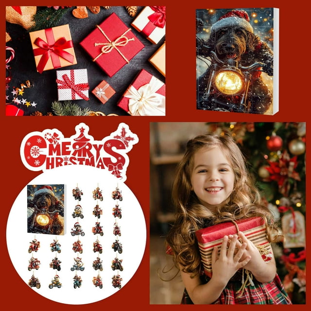 Ensembles de Compte à Rebours 2 Calendrier de l'Avent 2025 Calendrier de Compte à Rebours de Collection Présentant 24 Jours de Surprises pour Noël et Jouet de Compte à Rebours Intérieur Extérieur