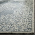 thumbnail image 3 of SAFAVIEH Micro-Loop Marina Floral Bordered Wool Runner Rug, Blue/Light Blue, 2'3" x 7', 3 of 7