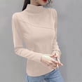 thumbnail image 7 of Women's Fleece Thermal Mock Neck Long Sleeve Warm Underwear Shirt/Top Soft Stretchy Fitted Base Layer Shirt Womens Clothes, 7 of 7