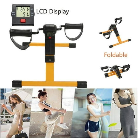 Folding Exercise Peddler with Electronic Display, Orange&Black