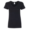 thumbnail image 5 of Gildan Women’s V-Neck T-Shirt, Heavy Cotton Short Sleeve V Neck Black Tee for Crafting | S-3XL Pack-1, 5 of 5