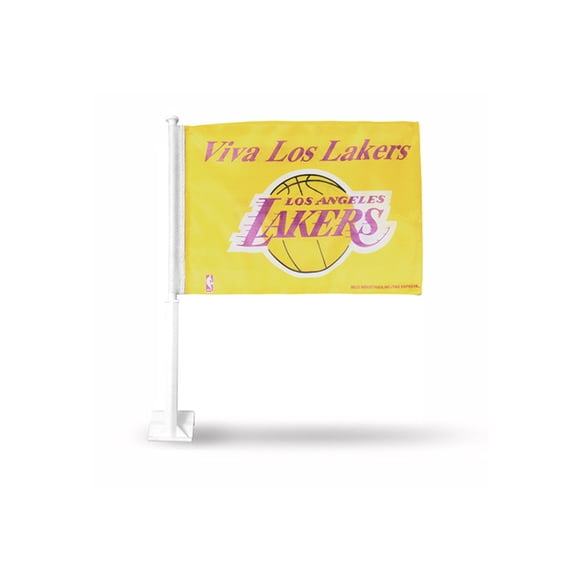 Viva Los Lakers Yellow Car Flag