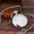 thumbnail image 4 of Smooth Vintage Pocket Watch with Chain, Arabic Numerals Scale Mens Watch Christmas Graduation Birthday Gifts Fathers Day, 4 of 9