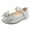 Silver, variant on YUGYXL Toddler Little Girls Dress Shoes Flower Girls Mary Jane Flats Ballet Shoes Party Wedding Lightweight Comfy Princess Shoes Homecoming Gold,23