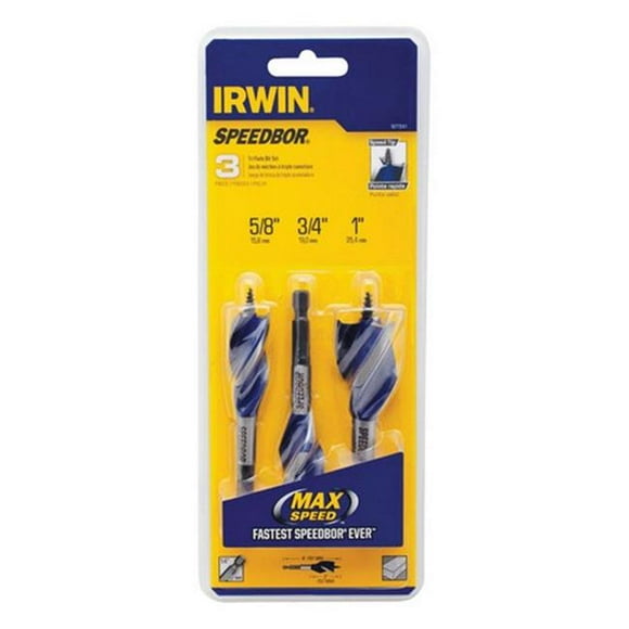 Irwin 1877241 3 Piece Hex Shank Boring Bit Set