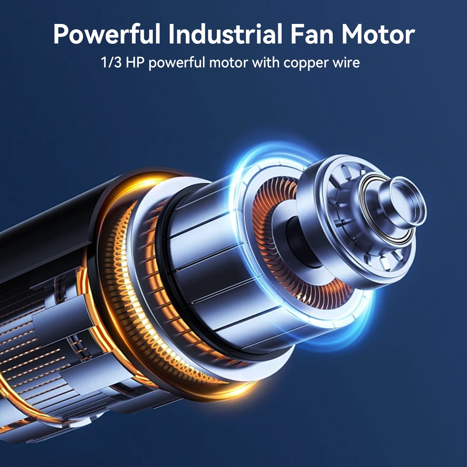 20" High Velocity Industrial Fan, 3-Speed Professional Standing Fan, for Commercial, Warehouse, Garage, UL Listed