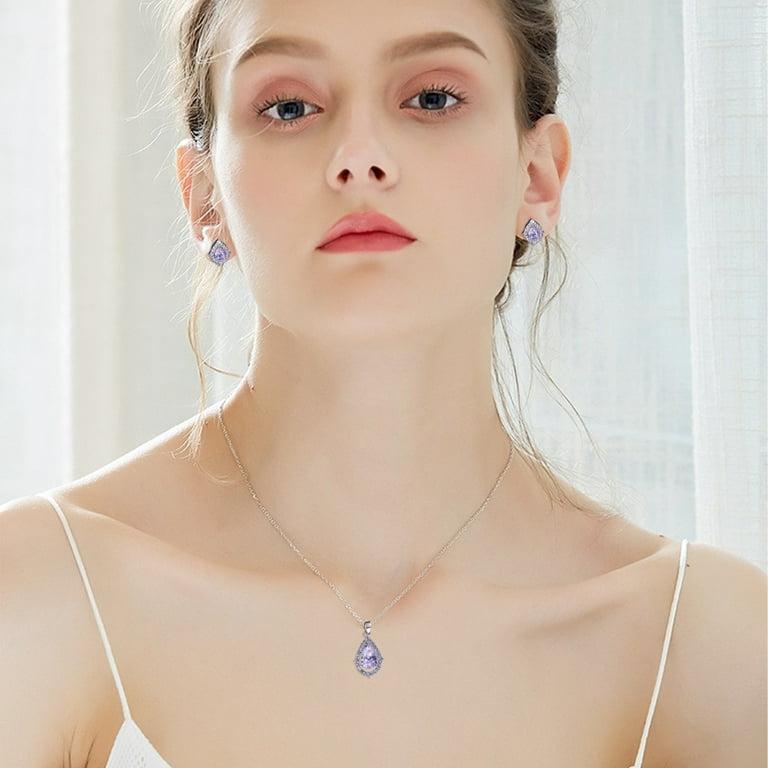 Openpig Wedding Jewelry Sets for Brides Bridesmaid Prom Jewelry Set  Rhinestone Necklace and Earrings Set for Bridal Prom Dresses Accessories  for Party Costume - Walmart.com