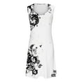 thumbnail image 4 of AOOCHASLIY Ladies Dress Floral Painting Print Tank Dress, Casual Sleeveless Round Neck Dress, Women's Dress, 4 of 5
