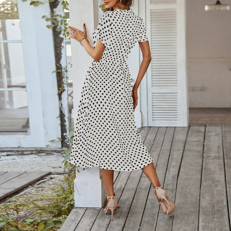 tiered hem midi dress Women's Peace That Lasts Red Multi Patchwork Print Puff Sleeve Midi Dress | Size: L
