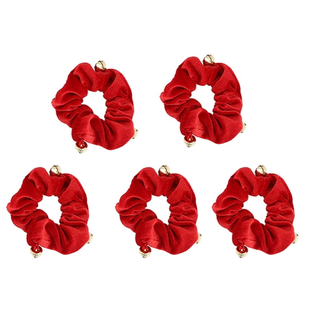 5 Diademas Navideñas con Lentejuelas, Cintas para el Cabello, Sujetadores de Coleta, Tocados Festivos para Mujeres y Niñas - Tipo 3 Campana Roja
