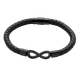 thumbnail image 1 of Pulsera Hombre LUCKMAN Infinito Piel Vegana Acero Inoxidable Modelo Owen Negro UNITALLA, 1 of 6