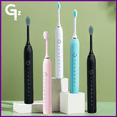 thumbnail image 4 of Cepillo de dientes sónico para adultos, cepillo de dientes eléctrico recargable oral con agua, alambre de lengua, irrigación dental, blanco, negro, regalo de la casa, 4 of 5