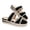 Black, variant on Sandals Women Platforms Webbing Strap Round Toe Lightweight Durable Slip On Slides for Women for Beach Outdoor Vacation Daily Cusual