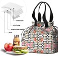 thumbnail image 4 of Pioneer Flower Floral Print Pattern Drawstring Lunch Bag Women - Drawstring Lunch Bag Insulated for Work Office - Stain-Resistant Large Lunchbags for Women with Multi-Pockets, 4 of 6