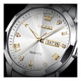 thumbnail image 2 of Reloj pulsera Olevs 9931 con correa de acero inoxidable color plateado/dorado - fondo blanco - bisel plateado, 2 of 4