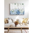 thumbnail image 4 of Blue Flower Wall Art for Living Room,Canvas Picture Wall Decor for Bathroom Bedroom,Grey Plaid Hydrangeas Eucalyptus Leaves Painting Artwork for Office Kitchen Hallway Dining Room Home Decor 24"x32", 4 of 8