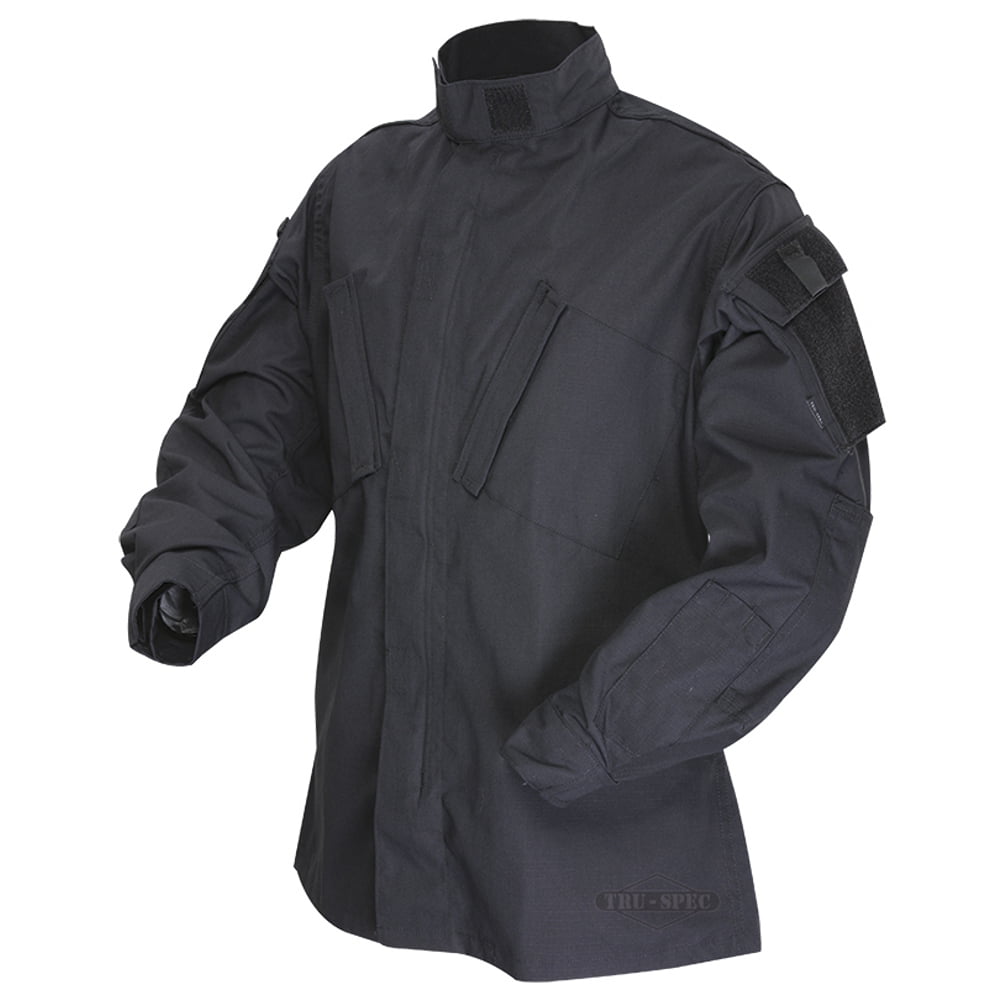 Tru-Spec 1360005 Tactical Rip-Stop Poly Cotton Black Large Long Sleeve Shirt 