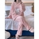 thumbnail image 1 of Hello Kitty Coral Fleece Pajamas Women's Autumn and Winter Flannel Thickened Trousers Sweet Cartoon Cute Home Clothes suit, 1 of 5