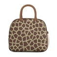 thumbnail image 2 of Giraffe Print Lunch Tote for Women - Insulated, Waterproof & Leakproof Thermal Lunch Bag with Rustic African Grassland Design, Durable & Stylish for Office, Work, School, 2 of 5