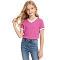 thumbnail image 5 of Zhanqunnn Girls Short Sleeve Crewneck Tee Soft Blended Basic Top Everyday School Play, Size 15-16 Years, 5 of 5