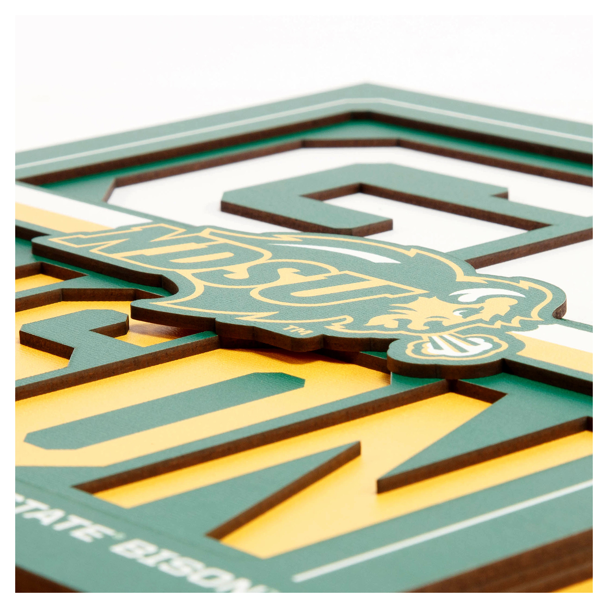 IDNA NDSU Bison 12" x 12" Slogan Series 3D Wall Art