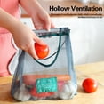 thumbnail image 7 of Huayishang Storage Rack Hanging Vegetable and Fruit Storage Bag Kitchen Sundries Hanging Wall Type Polyester Breathable Storage Net Bag, Kitchen Essentials Clearance Sale Black, 7 of 7