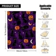 thumbnail image 6 of 1pc Halloween Black Cats and Pumpkins Print Flannel Throw Blanket - Plush for Sofa, Bed, Chair, Office, and Relaxation - Ideal for Comfort, 6 of 10