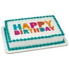 Whimsical Practicality's Happy Birthday Fiesta PhotoCake® Edible Icing Image Cake Topper-8 Inch Round or Larger