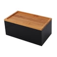 thumbnail image 2 of Desk Storage Box Cosmetic Storage Box Multipurpose Sturdy Portable Bathroom Organizer Case Makeup Organizer Box for Bathroom Drawer Cabinet Black concave cover, 2 of 8
