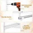 thumbnail image 2 of Gymax Wire Closet Organizer System Wall-mounted Adjustable Storage Shelves Coats White, 2 of 10