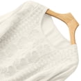 thumbnail image 6 of Endives Women's Embroidered Tops Solid Color Pleated Cotton Linen Shirts Blouse Spring Summer, 6 of 6