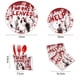 thumbnail image 4 of Juego de Vajilla Desechable para Fiesta Temática de Halloween con Bandera de Mano Ensangrentada: Platos, Servilletas, Manteles de Plástico y Pancartas Decorativas, Imprescindible para Fiestas de Terr, 4 of 4