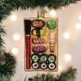 thumbnail image 3 of Adorno de Vidrio Soplo "Plato de Sushi de la Navidad del Viejo Mundo", 3 of 3