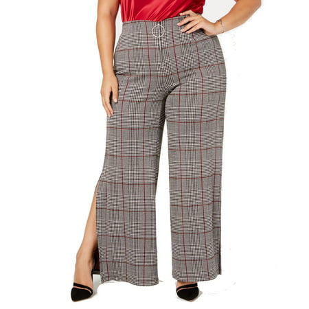 Womens Pants Plus Dress Slit-Hem Stretch 1X (Best Way To Hem Dress Pants)