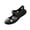 Black, variant on Women's Mary Jane Clogs Closed Toe Slip On EVA Waterproof Floral Decor Beach Pool Walking Sandals Pink 6