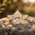 thumbnail image 4 of Rosec Jewels IGI Certified 4 Ct Lab Grown Diamond Statement Engagement Ring (E-VS1 Grade), 10K Yellow Gold, US 7.00, 4 of 6