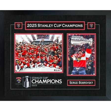 Sergei Bobrovsky Florida Panthers 2025 Stanley Cup Champions 18x22" Player Championship Frame