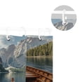 thumbnail image 5 of Yayeee Shower Curtain with Hooks 72"x72" Waterproof Fabric Bathroom Hanging Decor, Wooden Boat, 5 of 5
