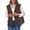 Coffee, variant on Sleeveless Vest for Women, Button Front Casual, Warm Sherpa Layering Outerwear, 1 Piece, S-XXL, Plus Size Friendly