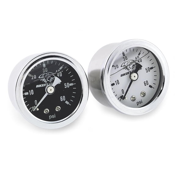 Bikers Choice Liquid-Filled Oil Pressure Gauge Black BC00060B