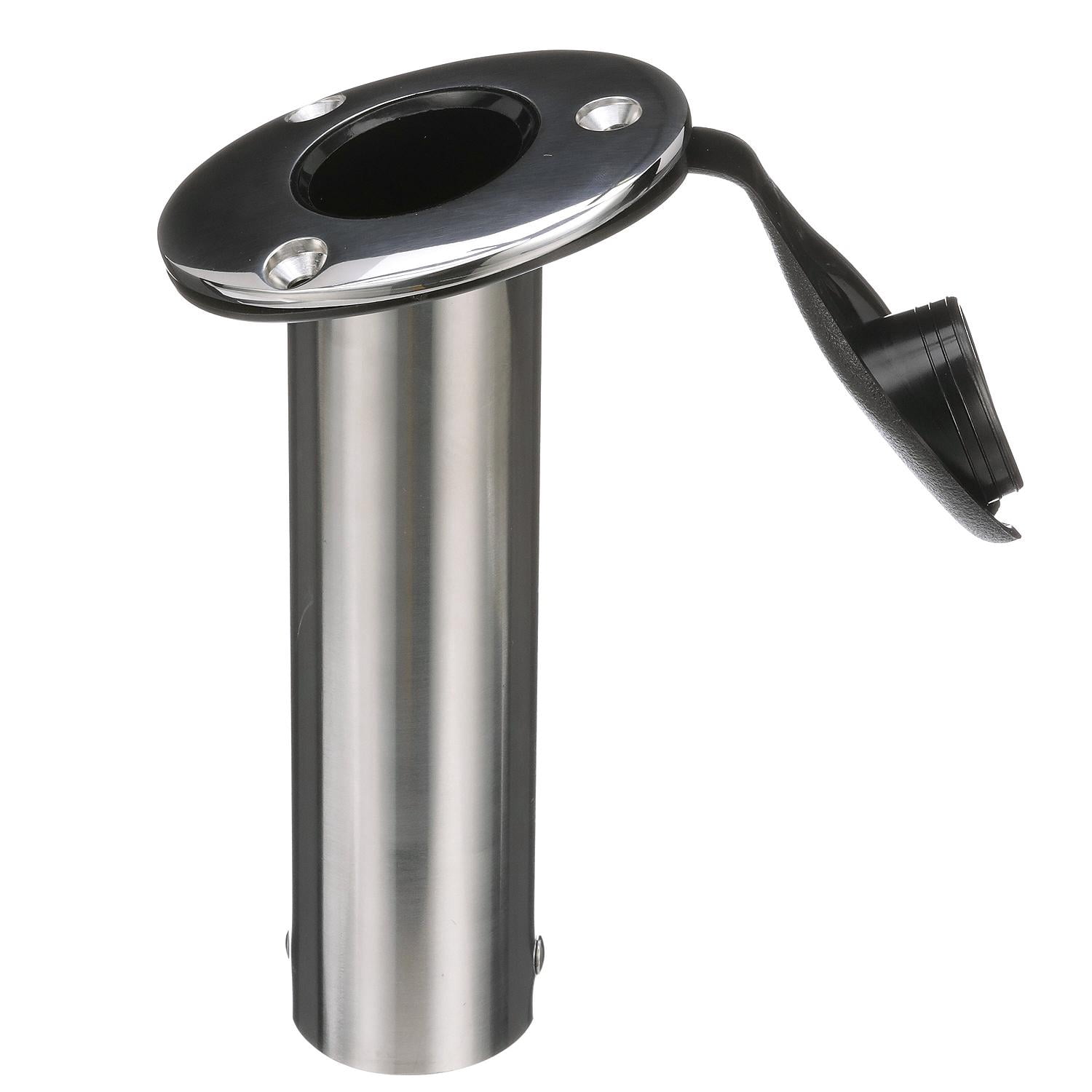 Attwood Stainless Steel Flush Mount 0 Degree Rod Holder, White, Open End