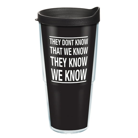 Tervis  Friends They Don't Know Made in USA Double Walled Insulated Travel Tumbler, Classic 24oz