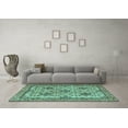 thumbnail image 3 of Ahgly Company Indoor Rectangle Persian Turquoise Blue Traditional Area Rugs, 8' x 10', 3 of 4