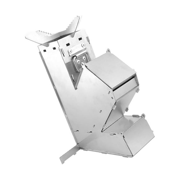 mmirethe Stainless Steel Camping Rocket Stove Woodburning for Outdoor Tent Heater