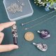 thumbnail image 3 of 1 caja de 3 estilos de collar con colgante curativo de flores y punta de piedra con amatista natural., 3 of 9