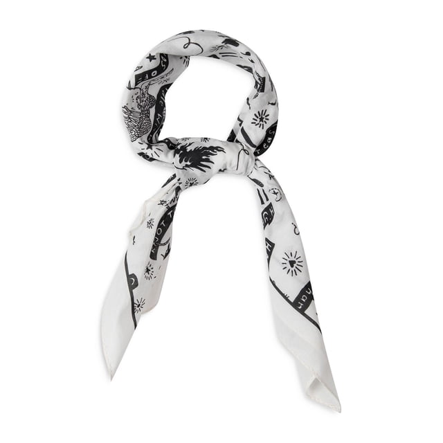 Allsaints Bandana, Blanc/noir, Taille Unique